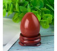 Huevos Yoni para mujer, sin perforar, jaspe rojo natural, huevo de yoni, huevo de jade, 30 x 20 mm