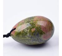 Huevos Yoni para mujeres 45 x 30 mm Natural Jade Yoni Egg Mujeres y Hombres Kegel Herramienta de Ejercicio Kegel, Unakite