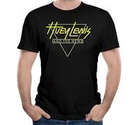 Huey Lewis and The News American Rock Band Unisex O-Neck 100% Cotton Short-Sleeve T-Shirts Black L