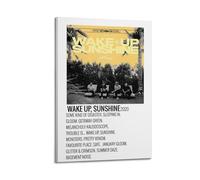 HUEYRORRYT JASURYWO I R I All Time Low Póster Wake Up Sunshine, póster estético para decoración de pared, lienzo vintage, póster decorativo para sala de estar, dormitorio, 50 x 75 cm, estilo marco