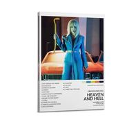 HUEYRORRYT JASURYWO I R I Ava Max Álbum Heaven And Hell Posters estéticos de arte de pared, lienzo vintage, póster decorativo para sala de estar, dormitorio, 50 x 75 cm, estilo marco