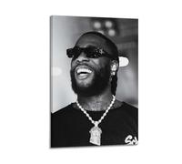 HUEYRORRYT JASURYWO I R I Burna Boy (4) pósteres estéticos para decoración de pared, lienzo vintage, póster decorativo para sala de estar, dormitorio, 40 x 60 cm, estilo marco