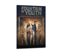 HUEYRORRYT JASURYWO I R I - Póster estético de la fuente de la juventud para decoración de pared, lienzo vintage, póster decorativo para sala de estar, dormitorio, 20 x 30 cm, estilo marco