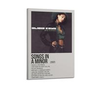 HUEYRORRYT JASURYWO I R I Songs In A Minor by Alicia Keys Pósteres estéticos para decoración de pared, lienzo vintage, póster decorativo para sala de estar, dormitorio, 40 x 60 cm, estilo marco