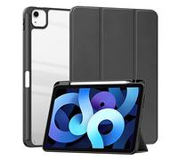 HUEZOE Funda compatible con iPad Air 5 2022/iPad Air 4 2020 y iPad Pro 11 2021/2020/2018, funda inteligente con carcasa rígida acrílica con soporte para bolígrafo, función de apagado y encendido automático, color negro