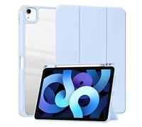 HUEZOE Funda Compatible con iPad Air 5 2022/iPad Air 4 2020 y iPad Pro 11 2021/2020/2018, Smart Cover con Carcasa rígida de acrílico con portalápices, función de Reposo automática, Azul