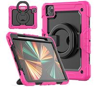 HUEZOE Funda Compatible con iPad Pro de 11 Pulgadas, Modelo 2021/2020/2018, Funda Protectora a Prueba de Golpes para Cuerpo Completo, rígida, Resistente con Soporte Giratorio/Soporte para bolígrafo,