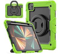 HUEZOE Funda Compatible iPad Pro 11 Pulgadas, Modelo 2021/2020/2018, Funda de protección antigolpes para Todo el Cuerpo rígido, Robusta con Soporte Giratorio, Verde