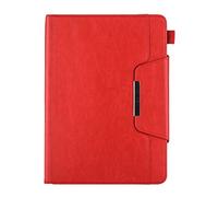 HUEZOE Funda de Piel sintética para iPad 10.2 (9.8.7.ª generación) con función Atril Compatible con iPad 2021/2020/2019, Color Rojo