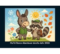 Huf & Rocco Abenteuer durchs Jahr 2026 Fotokalender DIN A4: Monatskalender mit Kinder-Motiven von Tieren, Reisen, Freundschaft und Abenteuern