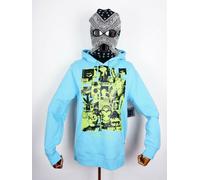 Huf Worldwide Hooded Sweatshirt Pullover Hoodie Where Is My Mind Greek Blue En M
