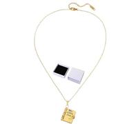 HUFENYU Collar con el Libro Mi pequeña Estrella, Collar con el Libro Mi increíble Hija, se Abre con 6 páginas de información grabada y Colgante Que se Abre.(Gold)