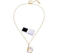 HUFENYU Collar con el Libro Mi pequeña Estrella, Collar con el Libro Mi increíble Hija, se Abre con 6 páginas de información grabada y Colgante Que se Abre.(Mix)
