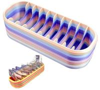 HUFENYU Estuche De Almacenamiento Diamond Art Con 10 Compartimentos, Soporte Multicompartimento, Estuche for Accesorios Artísticos, Organizador De Arcoíris(Style 3)