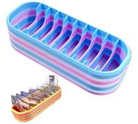 HUFENYU Estuche De Almacenamiento Diamond Art Con 10 Compartimentos, Soporte Multicompartimento, Estuche for Accesorios Artísticos, Organizador De Arcoíris(Style 1)