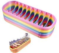 HUFENYU Estuche De Almacenamiento Diamond Art Con 10 Compartimentos, Soporte Multicompartimento, Estuche for Accesorios Artísticos, Organizador De Arcoíris(Style 7)