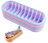 HUFENYU Estuche De Almacenamiento Diamond Art Con 10 Compartimentos, Soporte Multicompartimento, Estuche for Accesorios Artísticos, Organizador De Arcoíris(Style 4)