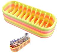 HUFENYU Estuche De Almacenamiento Diamond Art Con 10 Compartimentos, Soporte Multicompartimento, Estuche for Accesorios Artísticos, Organizador De Arcoíris(Style 5)