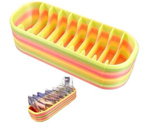 HUFENYU Estuche De Almacenamiento Diamond Art Con 10 Compartimentos, Soporte Multicompartimento, Estuche for Accesorios Artísticos, Organizador De Arcoíris(Style 5)