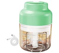 HUFENYU Picadora De Ajo Eléctrica Mini Picadora De Alimentos Inalámbrica Juego De Mini Picadora De Ajo Eléctrica Mini Procesador De Alimentos Recargable USB-C con 6 Cuchillas(Green)