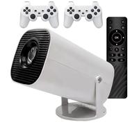 HUFENYU Proyector de Videojuegos Proyector de Juegos Retro HD 4k/1080P con 2 Controladores inalámbricos Que Incluye más de 36.000 Juegos clásicos y Modernos