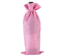 HUFFA 10 unids/Lote 15x35cm Bolsas de Lino for Botellas de Vino con cordón Bolsa de Vino decoración for Fiesta de Boda Bolsas de Vino Regalo Bolsa de champán (Color : Pink, Size : 15x35cm)