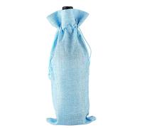 HUFFA 10 unids/Lote 15x35cm Bolsas de Lino for Botellas de Vino con cordón Bolsa de Vino decoración for Fiesta de Boda Bolsas de Vino Regalo Bolsa de champán (Color : Sky Blue, Size : 15x35cm)