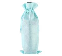 HUFFA 10 unids/Lote 15x35cm Bolsas de Lino for Botellas de Vino con cordón Bolsa de Vino decoración for Fiesta de Boda Bolsas de Vino Regalo Bolsa de champán (Color : Lake Blue, Size : 15x35cm)