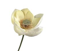 HUFFA 1pc Hoja de Loto simulada con Poste: nenúfar Decorativo for salón Budista y decoración del hogar(Lotuswhite)