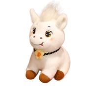 HUFFA Adorable muñeco de Peluche Little Pony: Suave Animal de Peluche Blanco, Amarillo, Morado y marrón for niños y coleccionistas(Blanco,7 Inches)