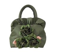 HUFFA Bolso de mano de noche bordado de la dinastía Han Bolso de mamá | Bolso de novia y vestido for mujer(170grassgreen)