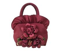 HUFFA Bolso de mano de noche bordado de la dinastía Han Bolso de mamá | Bolso de novia y vestido for mujer(170winered)