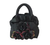 HUFFA Bolso de mano de noche bordado de la dinastía Han Bolso de mamá | Bolso de novia y vestido for mujer(170Black)