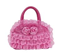 HUFFA Bolso retro de encaje con volantes: bolso plegable grande for mujer for un uso diario elegante(137RoseLaceBag)