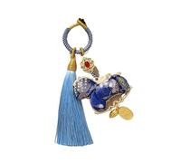 HUFFA Colgante De Bolso Con Borla De Caballo Con Brocado De Canción De Doble Cara Hecho A Mano | Llavero Adorno De Caballo For Buena Suerte Y Decoración