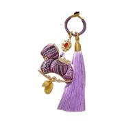 HUFFA Colgante De Bolso Con Borla De Caballo Con Brocado De Canción De Doble Cara Hecho A Mano | Llavero Adorno De Caballo For Buena Suerte Y Decoración