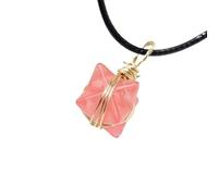 HUFFA Collar con Colgante de Estrella de Seis Puntas de Merkaba de Cristal Natural | Joyería de Piedras Preciosas Tejida a Mano for sanación Espiritual(Redmelting)