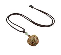 HUFFA Collar de sándalo Verde con Colgante Hueco de Dios Elefante, Estilo étnico Retro.(FourSeasonsPeace)