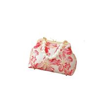 HUFFA Elegant Chinese Style Embroidered Shoulder Bag with Pearl Handle - Women's Cosmetic Bag for Banquets(Style 4)