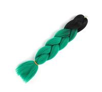 HUFFA Extensión de cabello trenzado sintético de 24 pulgadas, color rosa, rubio, verde, dos tonos, largo, ombré, brillante(M12)