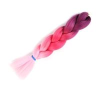 HUFFA Extensión de cabello trenzado sintético for mujer, trenzas gigantes, color rosa, rubio, verde, dos tonos, largo, ombré, brillante(M59)