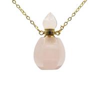 HUFFA Frasco de Perfume de Cristal con Forma de Calabaza: Elegantes Accesorios DIY for Decorar el hogar y Regalar.(Rose Quartz Gold)