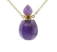 HUFFA Frasco de Perfume de Cristal con Forma de Calabaza: Elegantes Accesorios DIY for Decorar el hogar y Regalar.(Amethyst Gold)