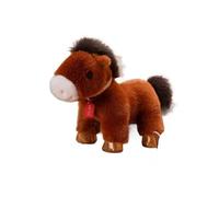 HUFFA Muñeco de Peluche Golden Horse Boy Companion Doll - Juguete de Mascota del Año del Caballo for niños y coleccionistas(Brown,5.9 Inches)