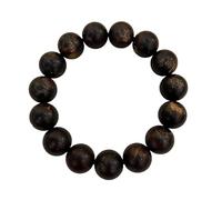 HUFFA Pulsera de ámbar de Cera de Miel de Black Sands: Cuentas esmeriladas atmosféricas for una Elegancia Elegante(14mm)