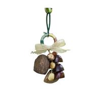 HUFFA Sonajeros de concha natural hechos a mano: campanillas de viento de plantas únicas y campanas colgantes de coche for sonido y decoración