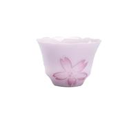 HUFFA Taza de degustación de té de flor rosa quemada pintada a mano - Elegante juego de té de Kung Fu for mujer
