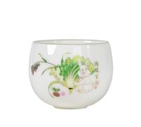 HUFFA Taza de té de cerámica grande con detalles dorados - Diseño de jade gordo de oveja for uso personal