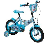 Huffy Bicicleta Infantil Disney Stitch de 3 a 5 años de Edad, Frenos Dobles de Pinza de Freno, Ruedas estabilizadoras extraíbles, Asiento Ajustable, Color Azul
