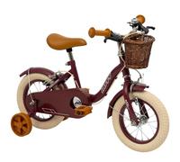 Huffy Bicicleta Infantil Vintage de 12 Pulgadas, para niños de 3 a 5 años, Color Burdeos